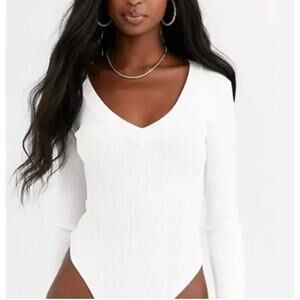 Drew Bodysuit Womens Medium Clean Minimal Modern Cottagecore Bodysuit NWT